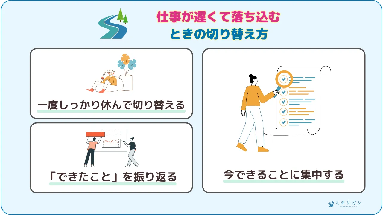仕事が遅くて落ち込むときの切り替え方